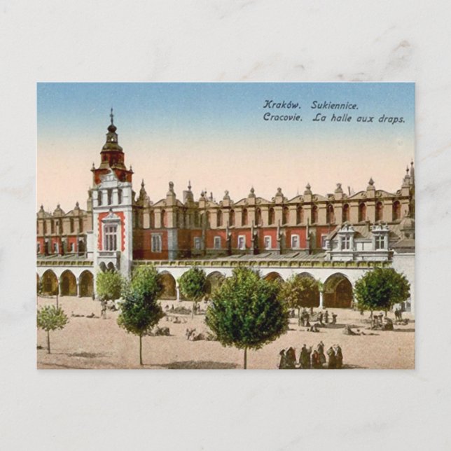 Antigua postal - Cracovia, Polonia (Anverso)