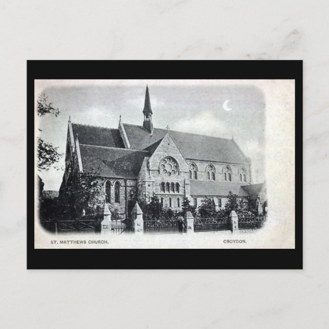 Antigua postal - Croydon, Londres (Anverso)
