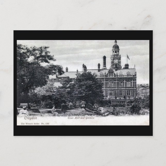 Antigua postal - Croydon, Londres (Anverso)