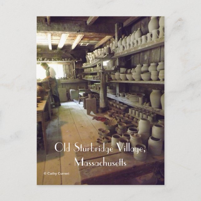 Antigua postal de la aldea Sturbridge (Anverso)