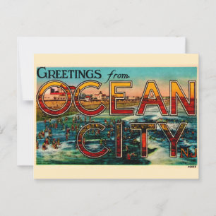 Antigua postal de Ocean City NJ