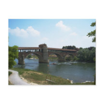 Antigua postal de Pavia Bridge