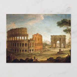 Antigua postal del Colosseo de Roma