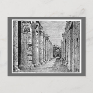 Antigua postal del templo de Egipto