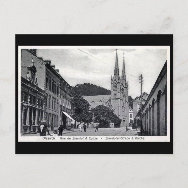 Antigua postal - Diekirch, Luxemburgo (Anverso)