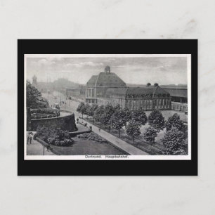 Antigua postal - Dortmund, Alemania - Estación de