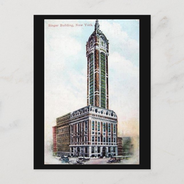 Antigua postal - Edificio de cantantes, NYC, 1911 (Anverso)