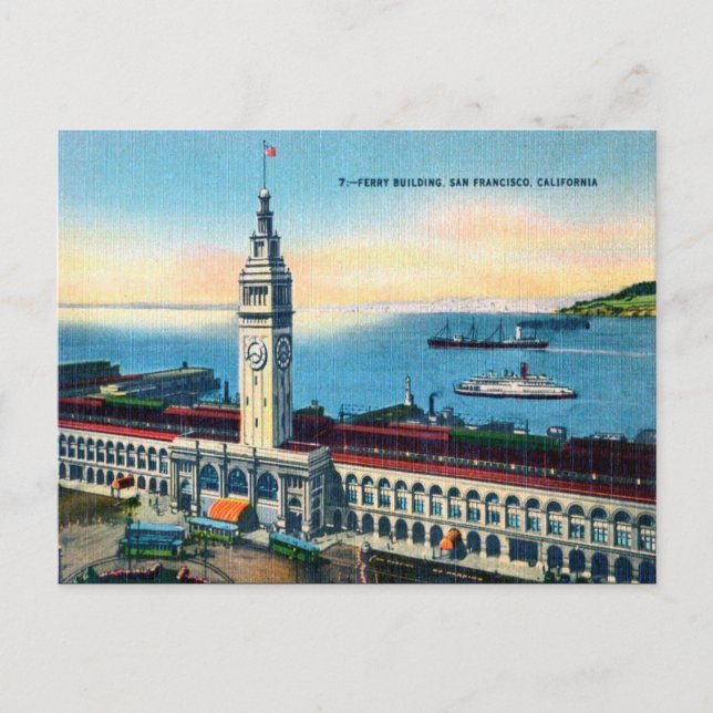 Antigua postal - Edificio de ferris, San Francisco (Anverso)