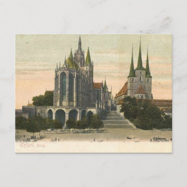 Antigua postal - Erfurt, Turingia, Alemania (Anverso)