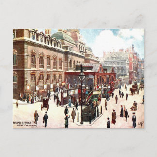 Antigua postal - Estación de Broad Street, Londres