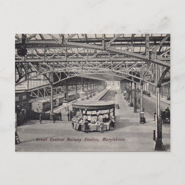 Antigua postal - Estación Marylebone, Londres (Anverso)