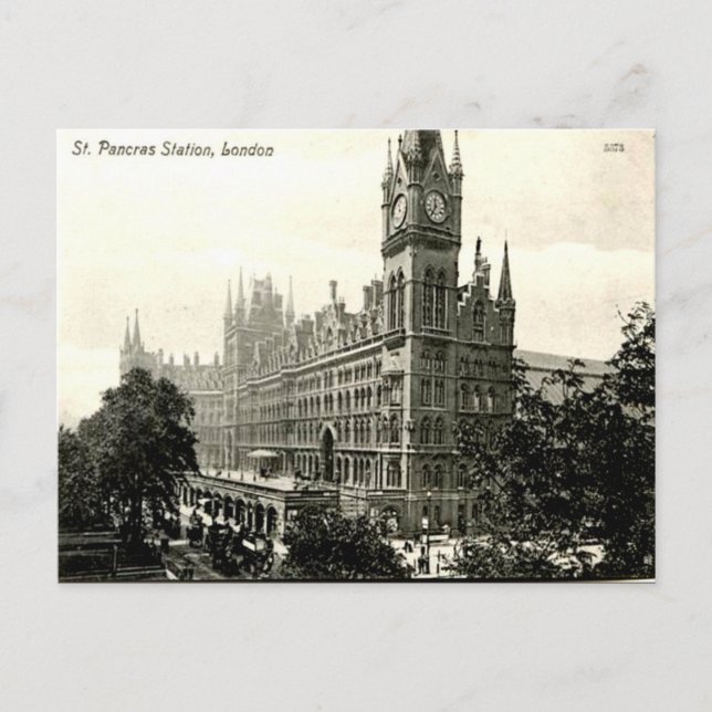 Antigua postal - Estación St Pancras, Londres (Anverso)