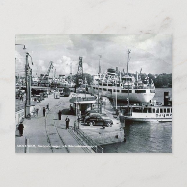 Antigua postal - Estocolmo, Suecia (Anverso)