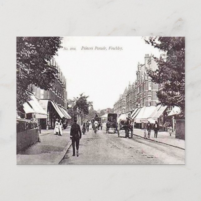 Antigua postal - Finchley, Londres (Anverso)