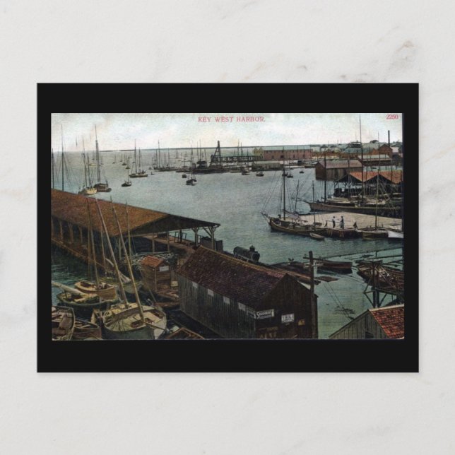 Antigua postal - Florida, puerto occidental clave (Anverso)