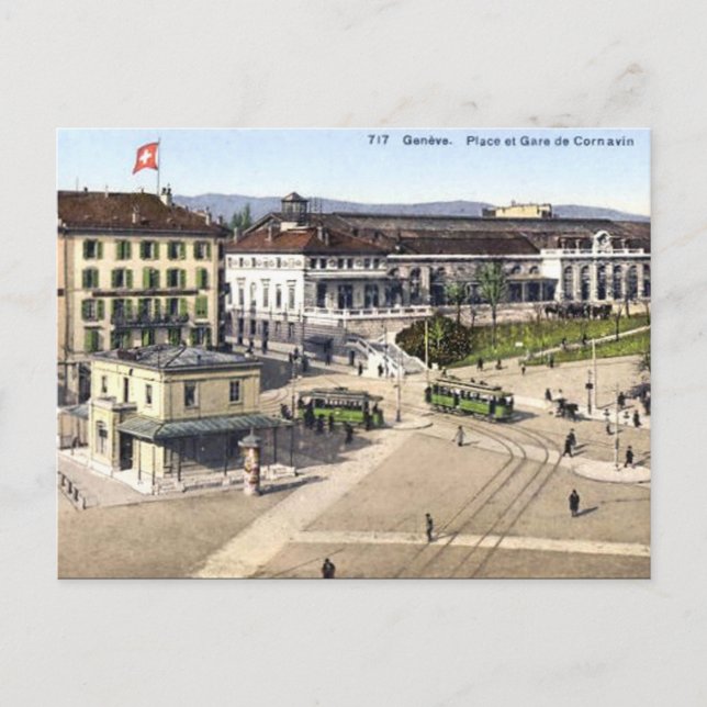 Antigua postal - Ginebra, Suiza (Anverso)