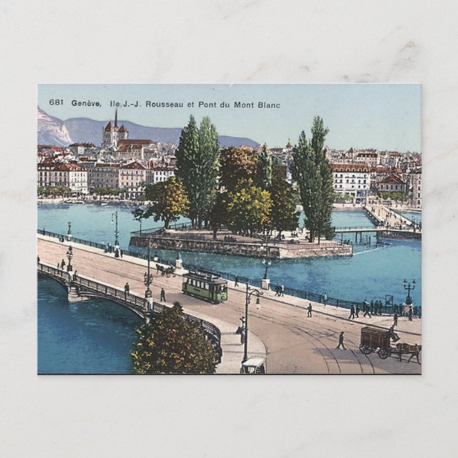Antigua postal - Ginebra, Suiza (Anverso)