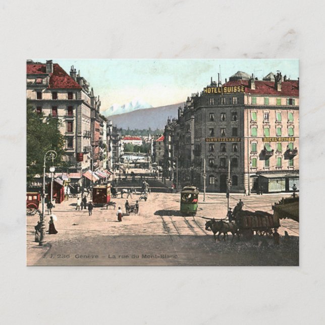 Antigua postal - Ginebra, Suiza (Anverso)