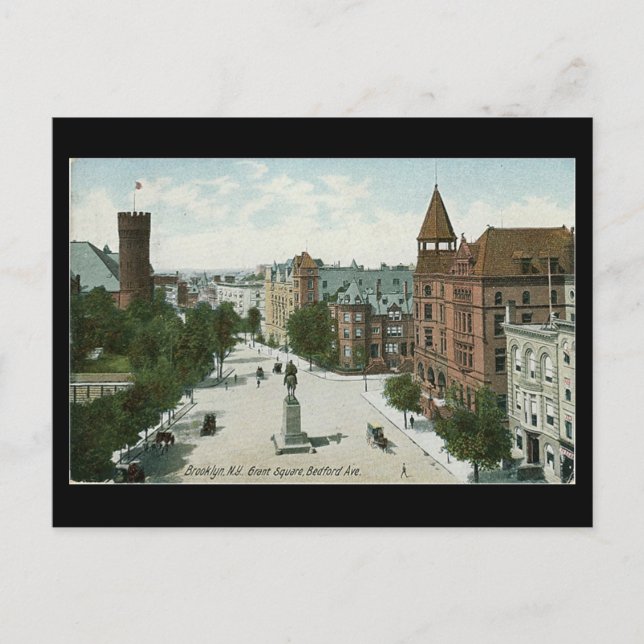 Antigua postal - Grant Square, Brooklyn (Anverso)