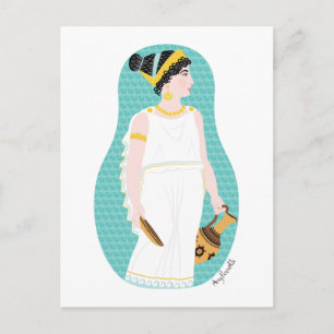 Antigua postal griega Matryoshka