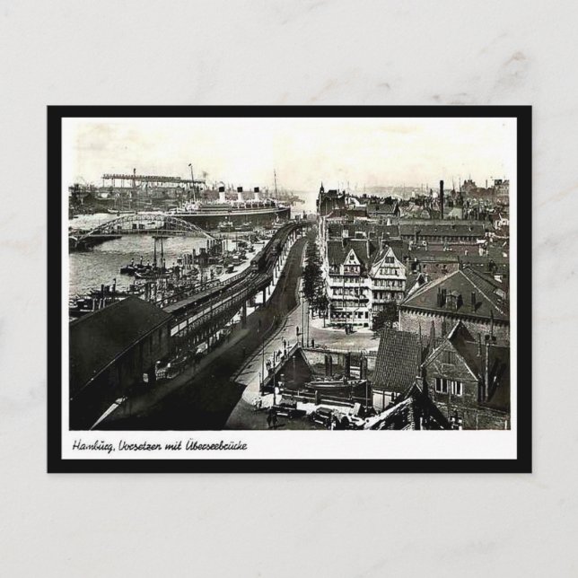 Antigua postal - Hamburgo, Alemania (Anverso)