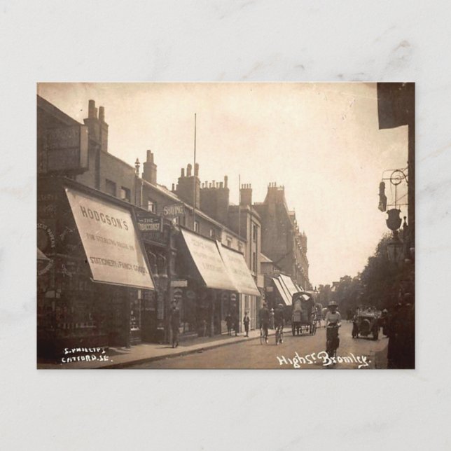Antigua postal - High St, Bromley, Londres (Anverso)