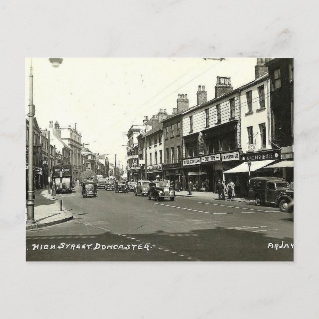 Antigua postal - High Street, Doncaster, Yorkshire (Anverso)