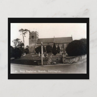 Antigua postal - Iglesia de Cubington, Leamington 