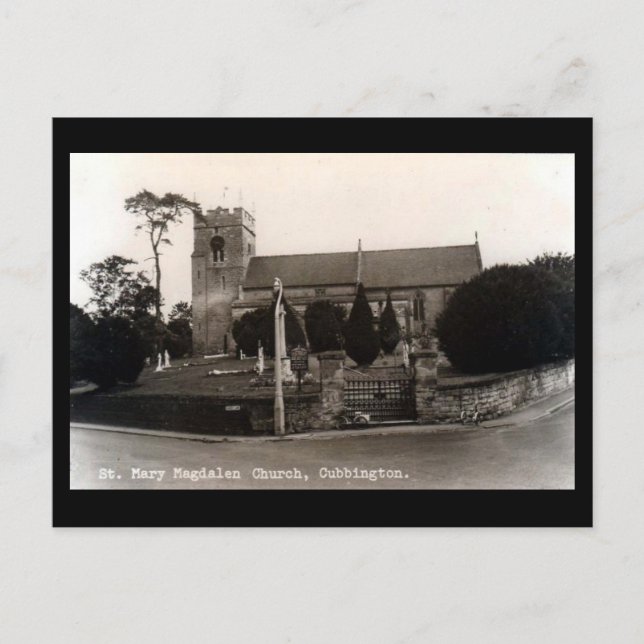 Antigua postal - Iglesia de Cubington, Leamington  (Anverso)