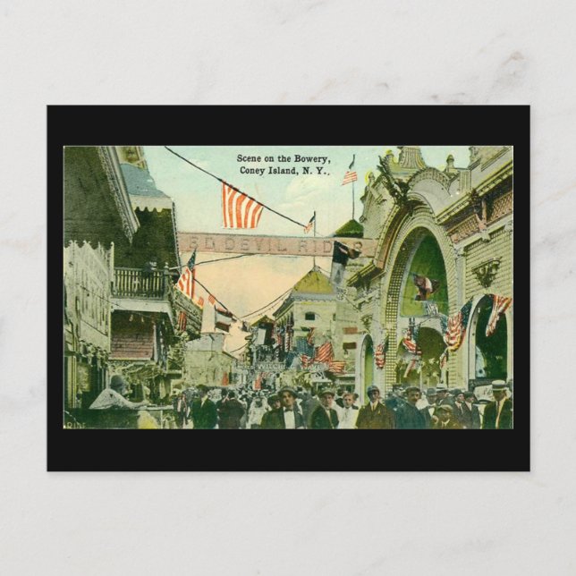 Antigua postal - Isla Coney, Nueva York (Anverso)