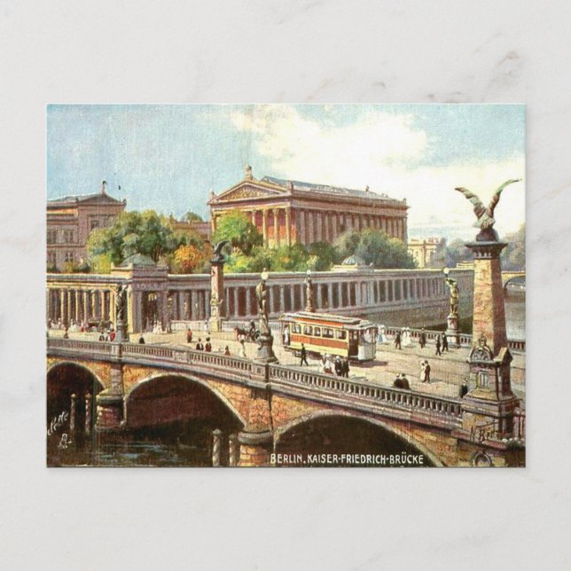 Antigua postal - Kaiser-Friedrich-Brucke, Berlín (Anverso)