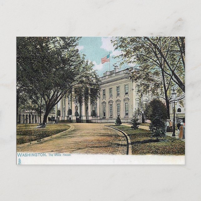 Antigua postal - La Casa Blanca, Washington, DC (Anverso)