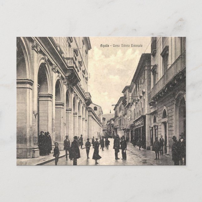 Antigua postal - L'Aquila, Abruzzo, Italia (Anverso)