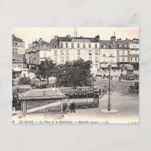 Antigua postal - Le Mans, Sarthe, Francia