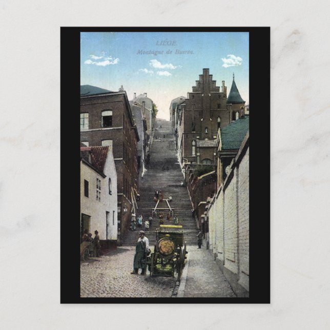 Antigua postal - Lieja, Montaigne de Bueren (Anverso)