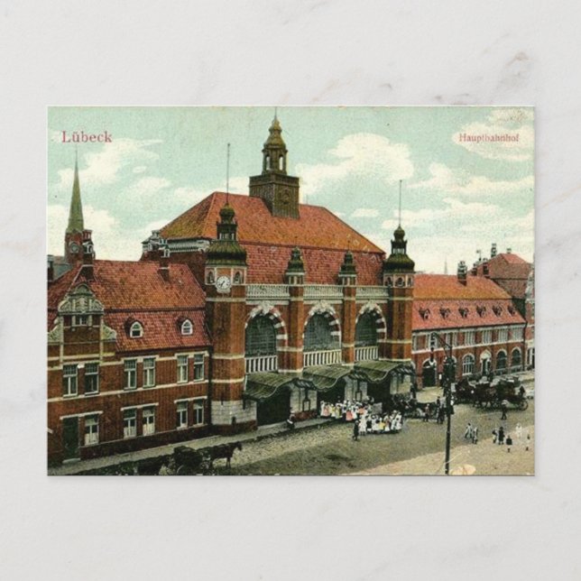 Antigua postal - Lübeck, Alemania (Anverso)