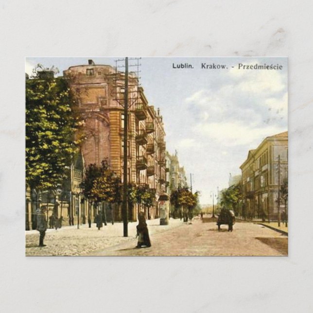 Antigua postal - Lublin, Polonia (Anverso)