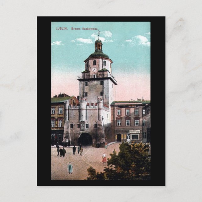 Antigua postal - Lublin, Polonia (Anverso)