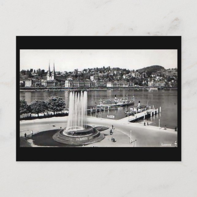 Antigua postal - Lucerna, Suiza (Anverso)