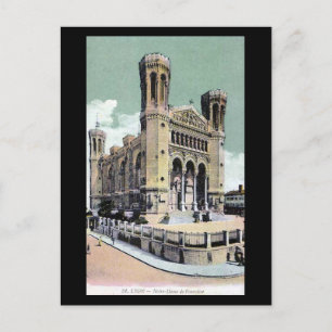 Antigua postal - Lyon, Francia (Notre-Dame de Four