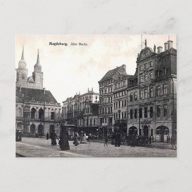 Antigua postal - Magdeburg, Alemania (Anverso)