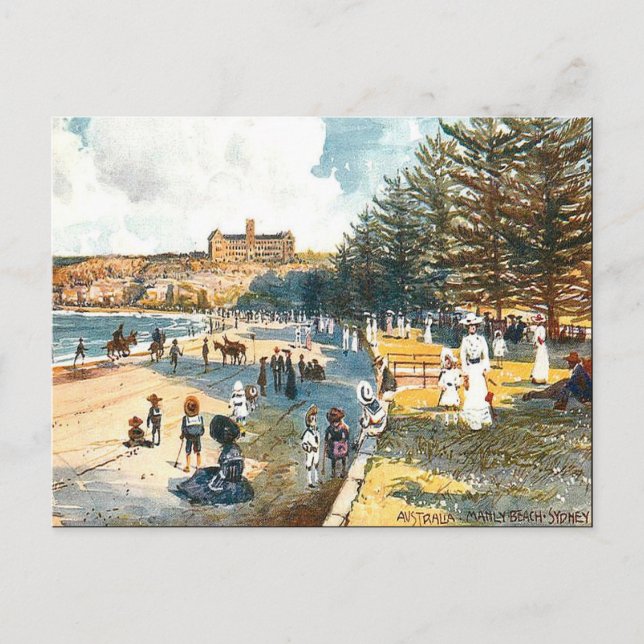 Antigua postal - Manly Beach, Sydney, NSW (Anverso)