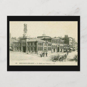 Antigua postal - Mercado de pescado de Boulogne