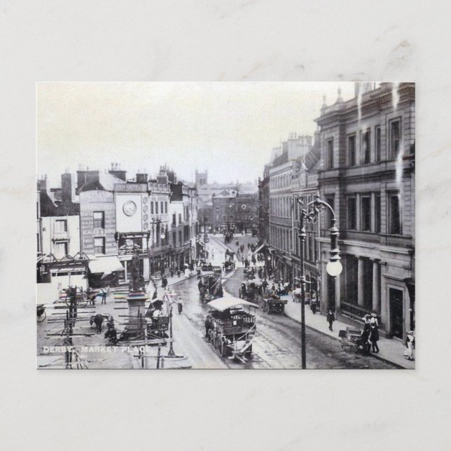 Antigua postal - Mercado, Derby (Anverso)