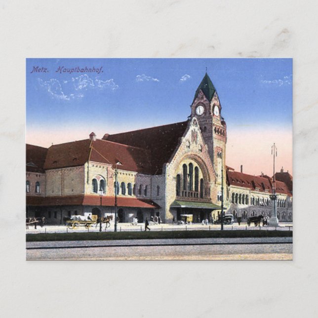 Antigua postal - Metz, Francia (Anverso)