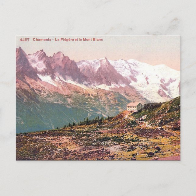Antigua postal - Mont Blanc, Francia (Anverso)