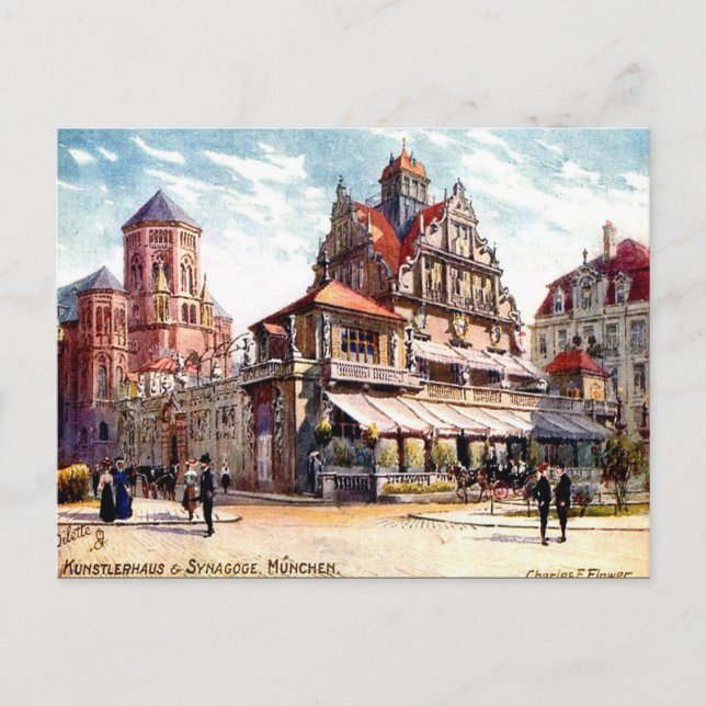 Antigua postal - Múnich, Alemania (Anverso)
