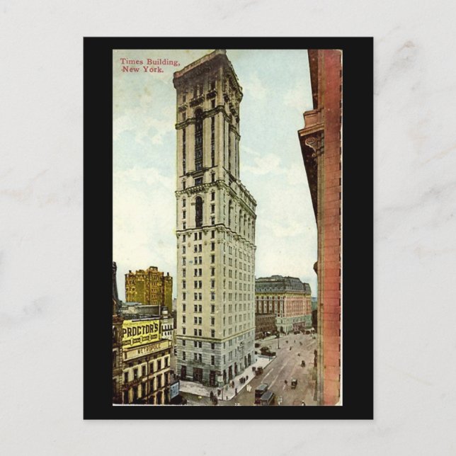 Antigua postal - Nueva York, edificio Times (Anverso)