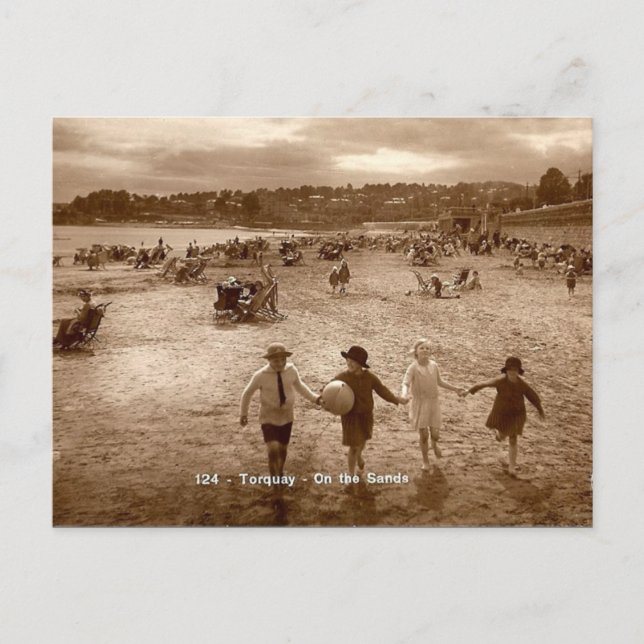 Antigua postal - Playa Torquay (Anverso)