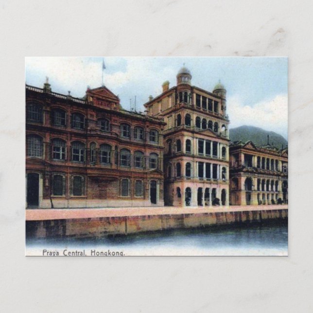 Antigua postal - Praya Central, Hong Kong (Anverso)